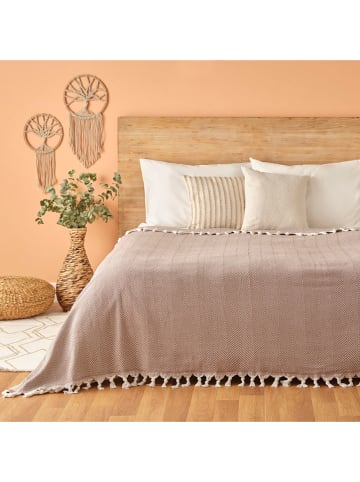 BELLA MAISON Tagesdecke "Nina" in Hellbraun - (L)230 x (B)200 cm
