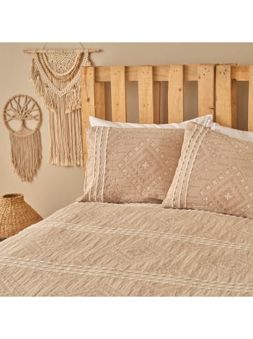BELLA MAISON 3-delige bedspreiset "Glorinda" beige