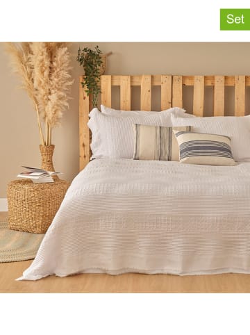 BELLA MAISON 3-delige bedspreiset "Marine Tek" wit