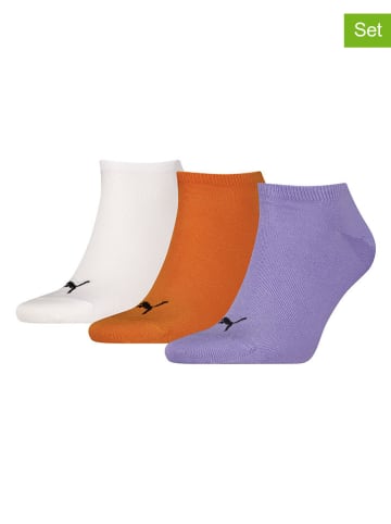 Puma Skarpety (3 pary) w kolorze fioletowo-pomarańczowo-kremowym