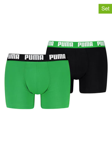 Puma 2er-Set: Boxershorts in Schwarz/ Grün