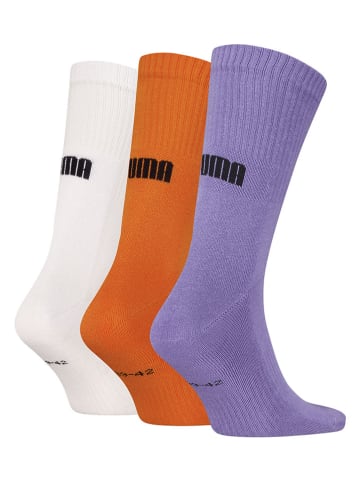 Puma 3er-Set: Socken in Lila/ Orange/ Weiß