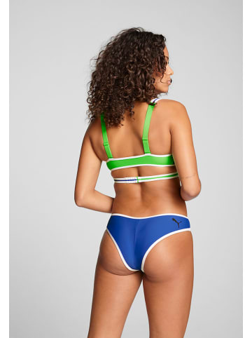 Puma Bikini-Oberteil in Grün/ Blau