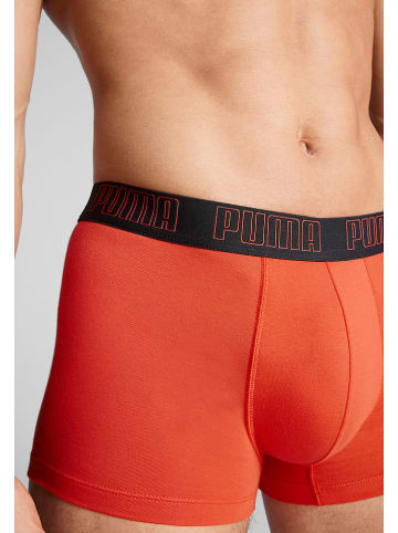 Puma 2er-Set: Boxershorts in Schwarz/ Orange