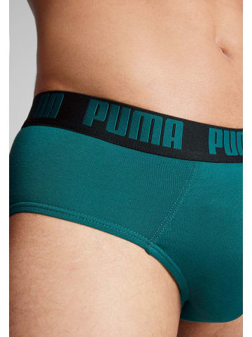 Puma 2er-Set: Slips in Schwarz/ Grün