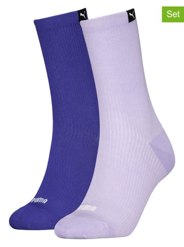 Puma 2er-Set: Socken in Lila/ Blau