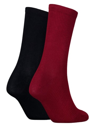 Puma 2er-Set: Socken in Bordeaux/ Schwarz