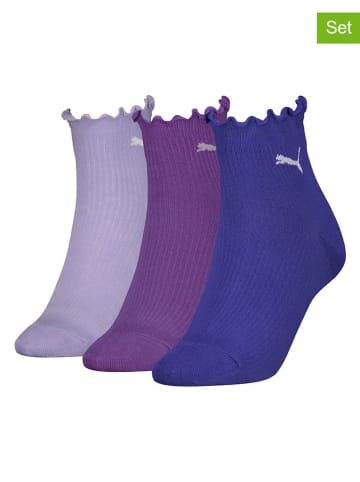 Puma Skarpety (3 pary) w kolorze fioletowo-niebieskim