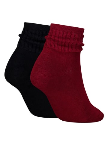 Puma 2er-Set: Socken in Bordeaux/ Schwarz