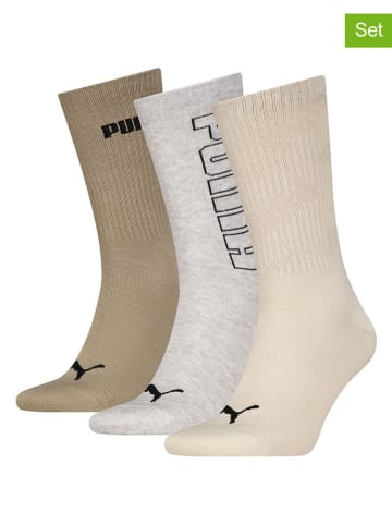 Puma Skarpety (3 pary) w kolorze szaro-beżowym