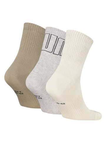 Puma 3er-Set: Socken in Beige/ Grau