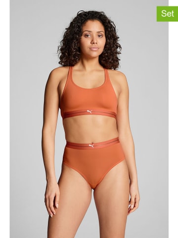 Puma Figi high waist (2 pary) w kolorze pomarańczowym