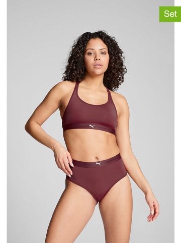 Puma 2er-Set: Taillenslips in Bordeaux