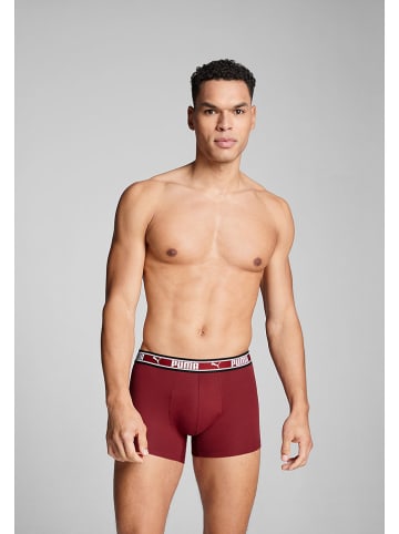 Puma 2er-Set: Boxershorts in Rot/ Schwarz