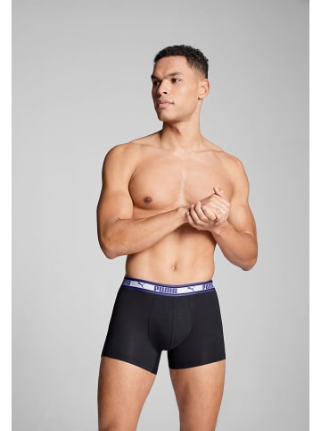 Puma 2er-Set: Boxershorts in Schwarz/ Blau