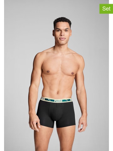 Puma 2er-Set: Boxershorts in Schwarz/ Grün