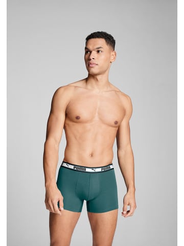 Puma 2er-Set: Boxershorts in Schwarz/ Grün