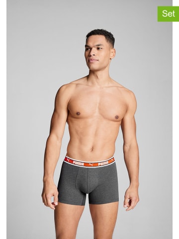Puma 2er-Set: Boxershorts in Schwarz/ Anthrazit