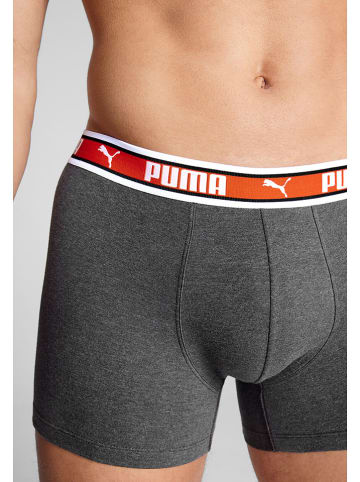 Puma 2er-Set: Boxershorts in Schwarz/ Anthrazit