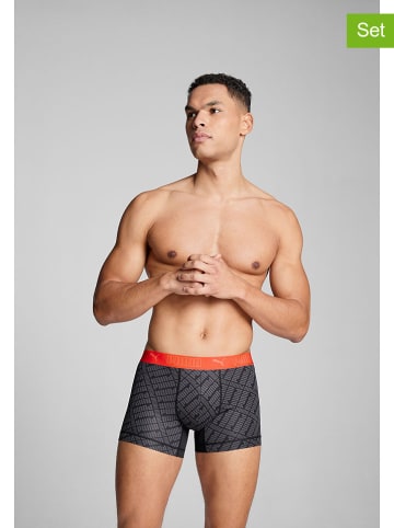 Puma 2er-Set: Boxershorts in Anthrazit/ Schwarz