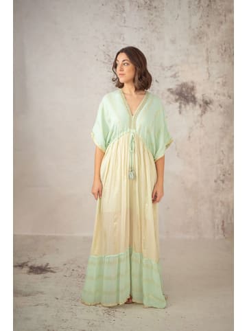 Lula Natura Kleid in Gelb/ Türkis