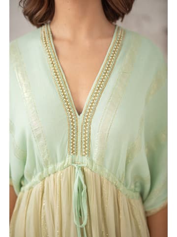 Lula Natura Jurk geel/turquoise