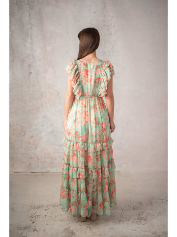 Lula Natura Kleid in Türkis/ Orange