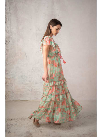 Lula Natura Kleid in Türkis/ Orange