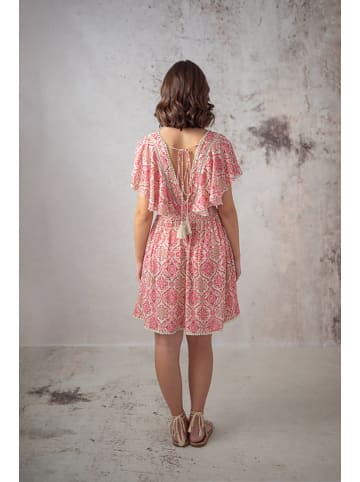 Lula Natura Kleid in Creme/ Pink