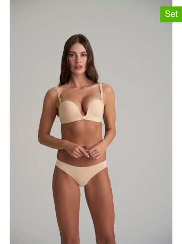 Bye Bra 2-delige set: slips beige/zwart