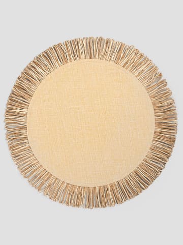 Homla 2er-Set. Tischsets "Taniga" in Beige - Ø 38 cm