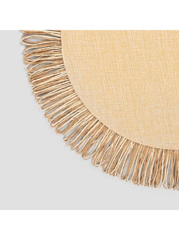 Homla 2-delige set: placemats "Taniga" beige - Ø 38 cm
