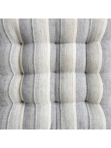 Homla Stoelkussen "Vastra" blauw/crème - (L)40 x (B)40 cm