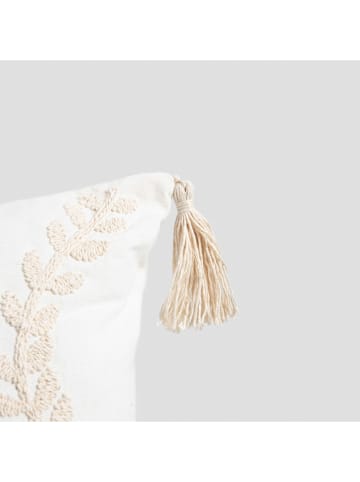 Homla Kissenhülle ''Sirda'' in Weiß/ Beige - (L)45 x (B)45 cm