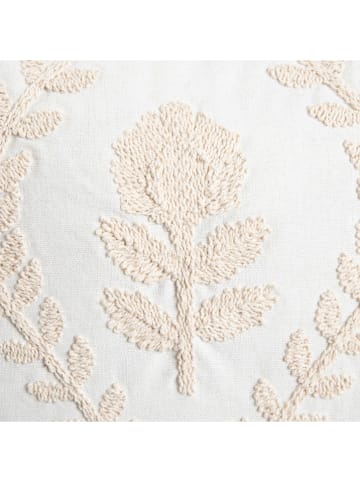 Homla Kissenhülle ''Sirda'' in Weiß/ Beige - (L)45 x (B)45 cm