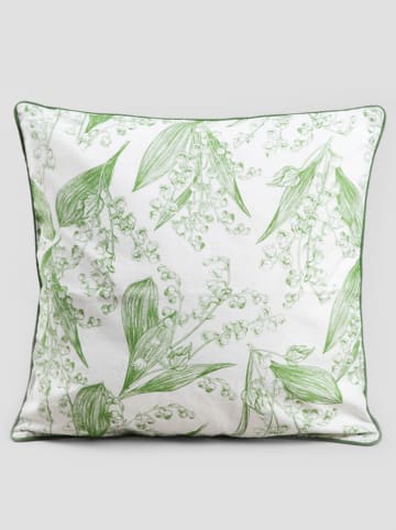 Homla Poszewka w kolorze zielono-białym na poduszkę - 45 x 45 cm