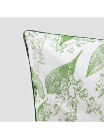 Homla Kissenhülle in Grün/ Weiß - (L)45 x (B)45 cm