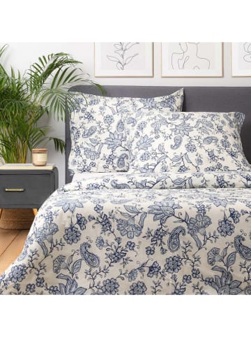 Homla Beddengoedset "Telle" wit/blauw - (L)160 x (B)200 cm