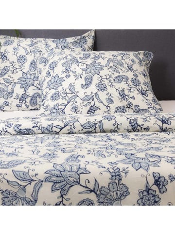 Homla Beddengoedset "Telle" wit/blauw - (L)160 x (B)200 cm