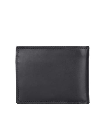 SPARWELL Leder-Geldbörse "Grayson 026" in Schwarz - (B)12,5 x (H)9,5 x (T)2,5 cm