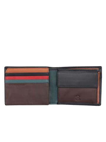 SPARWELL Leder-Geldbörse "Grayson 026" in Schwarz - (B)12,5 x (H)9,5 x (T)2,5 cm