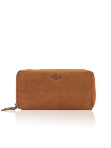 SPARWELL Leder-Geldbörse "Luella" in Hellbraun - (B)20 x (H)10,5 x (T)4 cm