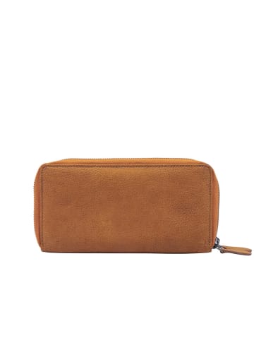 SPARWELL Leder-Geldbörse "Luella" in Hellbraun - (B)20 x (H)10,5 x (T)4 cm