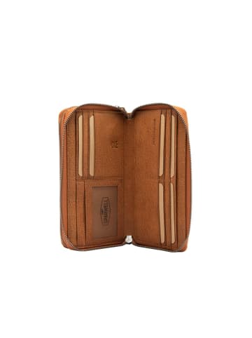 SPARWELL Leder-Geldbörse "Luella" in Hellbraun - (B)20 x (H)10,5 x (T)4 cm
