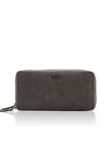 SPARWELL Leder-Geldbörse "Luella" in Grau - (B)20 x (H)10,5 x (T)4 cm