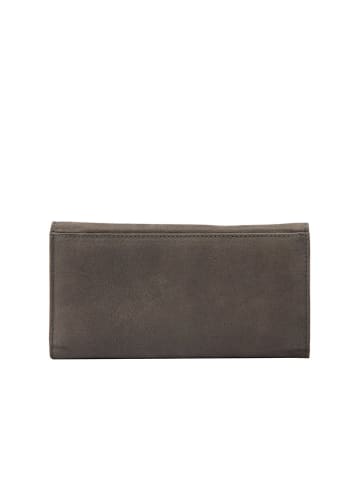 SPARWELL Leder-Geldbörse "Luisa" in Grau - (B)19 x (H)9,5 x (T)2,5 cm