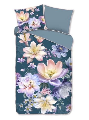 Descanso Satijnen beddengoedset "Mirery" blauw