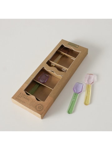 Boltze 4er-Set: Eislöffel "Ice" in Gelb/ Grün - (L)9,7 cm