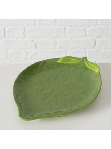 Boltze Talerz "Lime" w kolorze zielonym do serwowania - 27,3 x 20,4 cm
