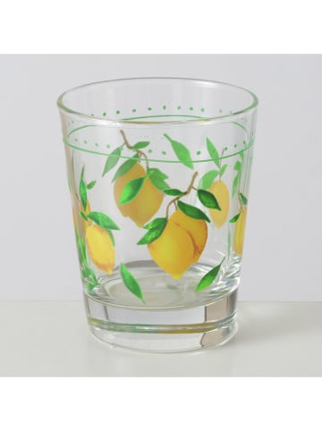 Boltze Trinkglas "Palermo" in Gelb/ Grün - (H)9,6 cm